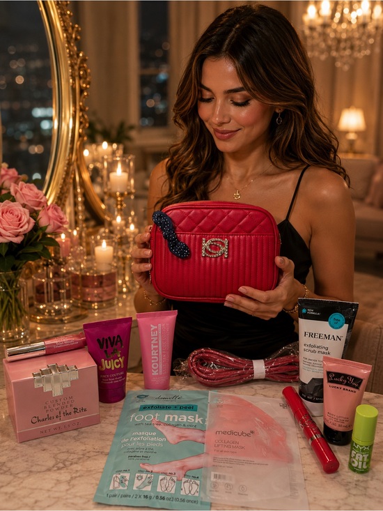 bebe Handbags - Bebe Crossbody Bag & Beauty/Makeup Bundle - 12 Items Total